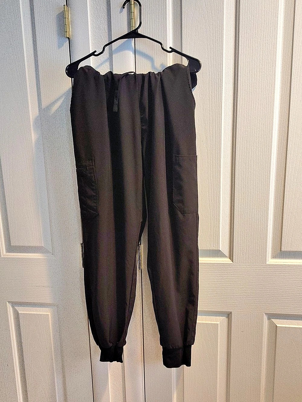 Black Jogger Pants Fitted Scrub Pants